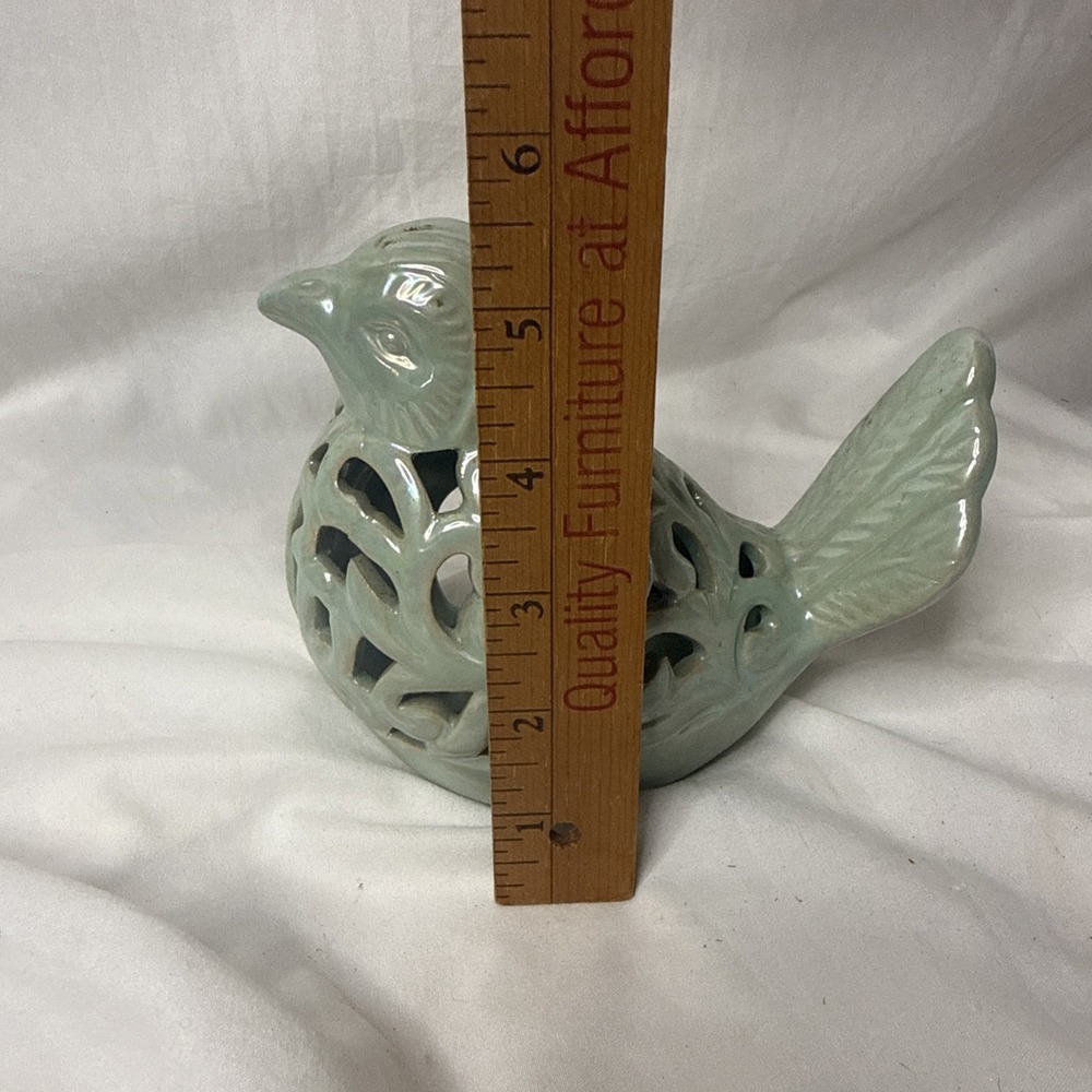 Potpourri Sachet Sage Bird Tea Light Votive Luminary Garden Pottery Decor Shabby - Picture 7 of 10